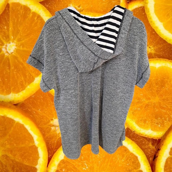 Loyal Threads Open Front Short Sleeve Hooded Sweater‎ Size 1X - Picture 5 of 5
